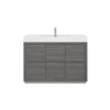 FMB60S-VAG Bliss 60" Vulcan Ash Grey Floor Mount Modern Bathroom Vanity - Single Sink