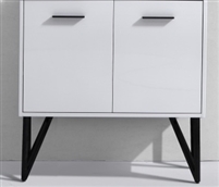 KB36-GW-cabinet KubeBath Bosco 36" Gloss White Modern Bathroom cabinet (no counter top, no sink)