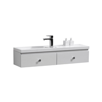 KE1100-GW KUBE ELISE 44â€³ High Gloss White Wall Mount Modern Bathroom Vanity