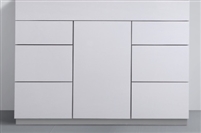 KFM48S-GW-cabinet 48" Milano Gloss White Floor Mount Modern Bathroom cabinet (no counter top no sink)