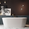 Kube 53.94â€ White Free Standing Bathtub