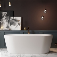 Kube 59.5â€ White Free Standing Bathtub