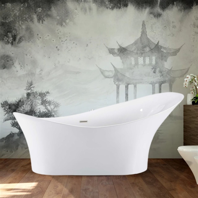 71â€³ Kube Oceana Free Standing Bathtub