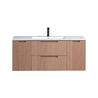 48â€ Fiore Modern Wall Mount Single Sink Bathroom Vanity â€“ Oakwood