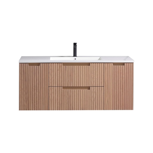 48â€ Fiore Modern Wall Mount Single Sink Bathroom Vanity â€“ Oakwood