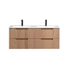 KSW48D-OAKWOOD 48â€ Fiore Modern Wall Mount Double Sink Bathroom Vanity â€“ Oakwood