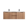 60â€ Fiore Modern Wall Mount Double Sink Bathroom Vanity â€“ Oakwood