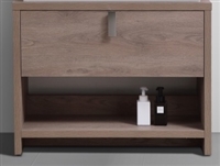 L1000BTN-cabinet Levi 40" Butternut Modern Bathroom cabinet (no counter top no sink) w/ Cubby Hole