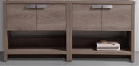 L1600BTN-cabinet Levi 63" Butternut Modern Bathroom cabinet (no counter top no sink) w/ Cubby Hole