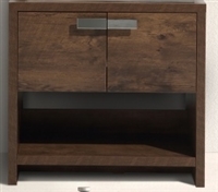 L800RW-cabinet Levi 32" Rosewood Modern Bathroom cabinet (no counter top no sink) w/ Cubby Hole |