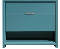 NUDO36-TG-cabinet NUDO 36'' Floor Mount Modern bathroom cabinet (no counter top no sink) in Teal Green Finish