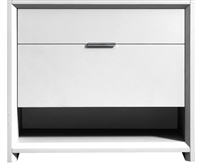 NUDO40-GW-cabinet NUDO 40''Floor Mount Modern bathroom cabinet (no counter top no sink) in Gloss White Finish