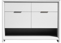 NUDO48D-GW-cabinet NUDO 48''Floor Mount Modern bathroom cabinet (no counter top no sink) in Gloss White Finish