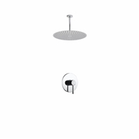 RCR201V-CH Aqua Rondo Shower Set w/ Ceiling Mount 20" Rain Shower Head - Chrome