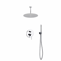 RCR20HH2V Aqua Rondo Shower Set w/ Ceiling Mount 20" Rain Shower and Handheld