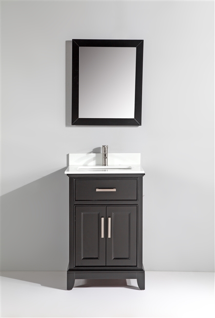 Vanity Art Ravenna 24" Single Sink Bathroom Vanity Combo Set - Espresso