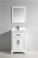 Vanity Art Ravenna 24" Single Sink Bathroom Vanity Combo Set - White