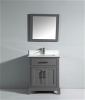 Vanity Art Ravenna 30" Single Sink Bathroom Vanity Combo Set - Gray