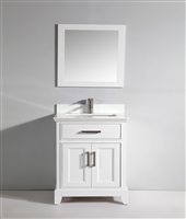 Vanity Art Ravenna 30" Single Sink Bathroom Vanity Combo Set - White