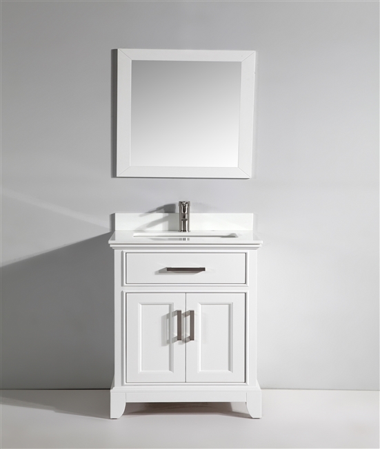 Vanity Art Ravenna 30" Single Sink Bathroom Vanity Combo Set - White