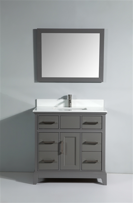 Vanity Art Ravenna 36" Single Sink Bathroom Vanity Combo Set - Grey