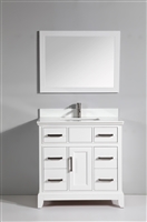 Vanity Art Ravenna 36" Single Sink Bathroom Vanity Combo Set - White