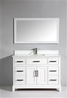 Vanity Art Ravenna 48" Single Sink Bathroom Vanity Combo Set - White