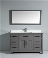 Vanity Art Ravenna 60" Single Sink Bathroom Vanity Combo Set - Grey