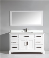 Vanity Art Ravenna 60" Single Sink Bathroom Vanity Combo Set - White