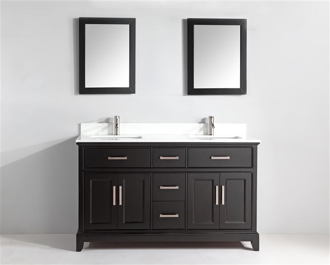 Vanity Art Ravenna 72" Double Sink Bathroom Vanity Combo Set - Espresso