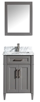 Vanity Art Savona 24" Single Sink Bathroom Vanity Combo Set - Grey