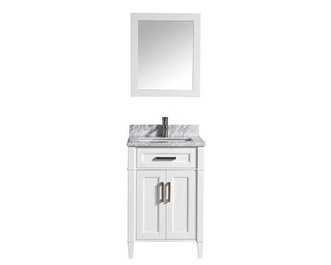 Vanity Art Savona 24" Single Sink Bathroom Vanity Combo Set - White