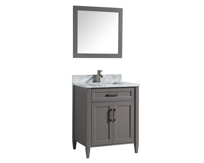 Vanity Art Savona 30" Single Sink Bathroom Vanity Combo Set - Grey