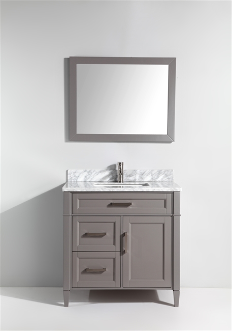 Vanity Art Savona 36" Single Sink Bathroom Vanity Combo Set - Grey