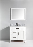 Vanity Art Savona 36" Single Sink Bathroom Vanity Combo Set - White