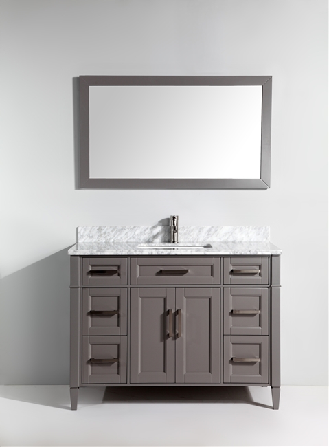 Vanity Art Savona 48" Single Sink Bathroom Vanity Combo Set - Grey