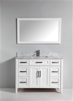 Vanity Art Savona 48" Single Sink Bathroom Vanity Combo Set - White