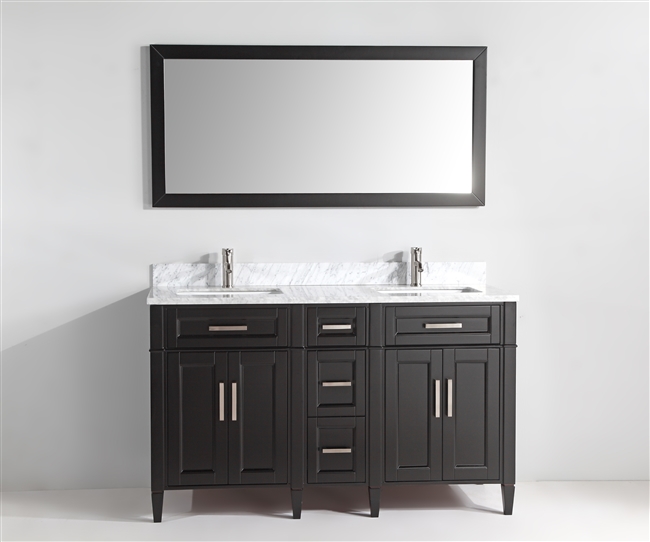 Vanity Art Savona 60" Double Sink Bathroom Vanity Combo Set - Espresso