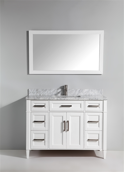 Vanity Art Savona 60" Single Sink Bathroom Vanity Combo Set - White