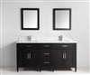 Vanity Art Savona 72" Double Sink Bathroom Vanity Combo Set - Espresso