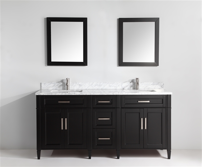 Vanity Art Savona 72" Double Sink Bathroom Vanity Combo Set - Espresso