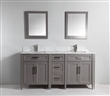 Vanity Art Savona 72" Double Sink Bathroom Vanity Combo Set - Grey