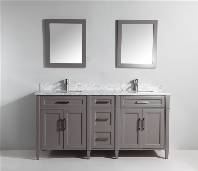 Vanity Art Savona 72" Double Sink Bathroom Vanity Combo Set - Grey