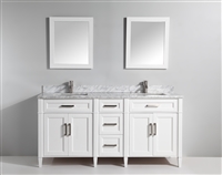 Vanity Art Savona 72" Double Sink Bathroom Vanity Combo Set - White