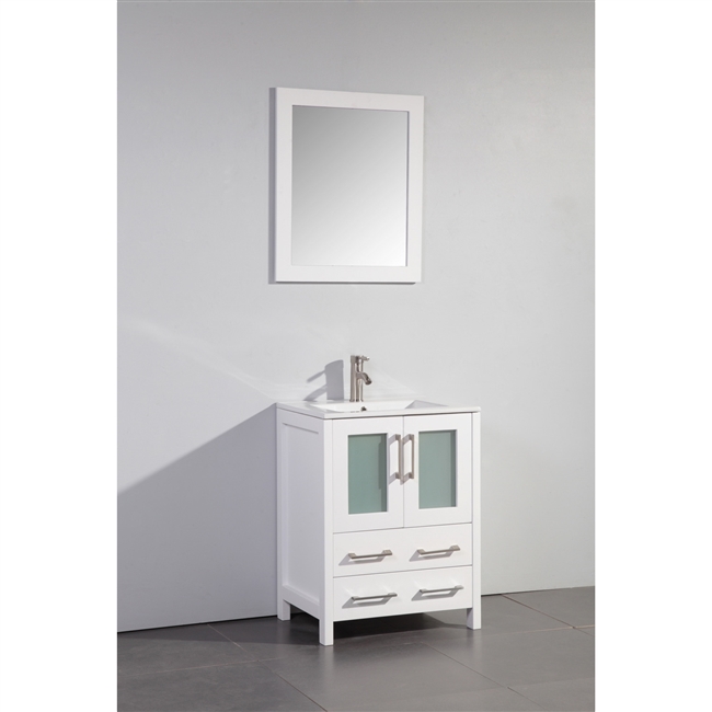 Vanity Art Brescia 24" Single Sink Bathroom Vanity Combo Set - White