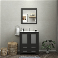 Vanity Art Brescia 30" Single Sink Bathroom Vanity Combo Set - Espresso