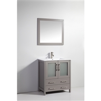 Vanity Art Brescia 30" Single Sink Bathroom Vanity Combo Set - Grey