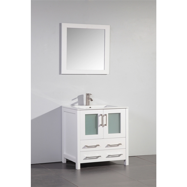 Vanity Art Brescia 30" Single Sink Bathroom Vanity Combo Set - White