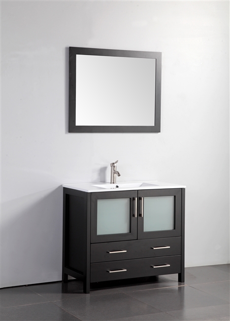 Vanity Art Brescia 36" Single Sink Bathroom Vanity Combo Set - Espresso