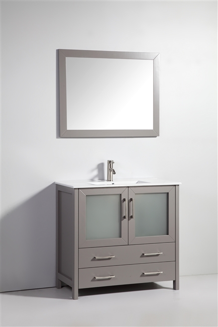 Vanity Art Brescia 36" Single Sink Bathroom Vanity Combo Set - Grey